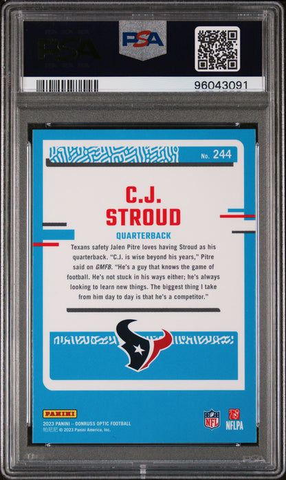 2023 Panini Donruss Optic #244 Cj Stroud PSA 10
