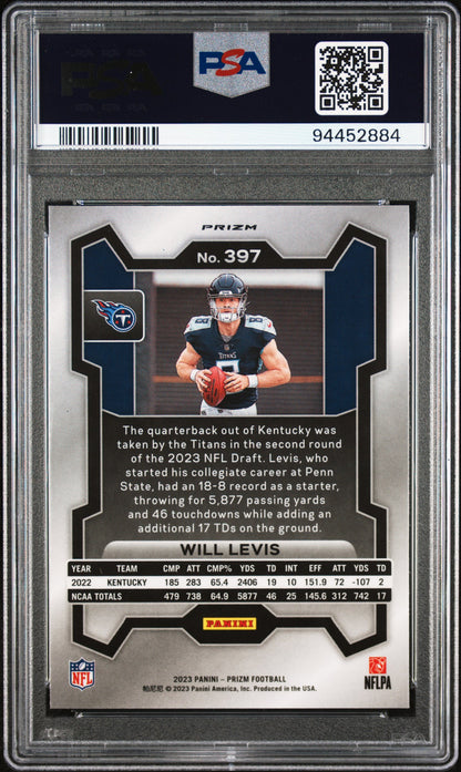 2023 Panini Prizm #397 Will Levis Pink Prizm PSA 9