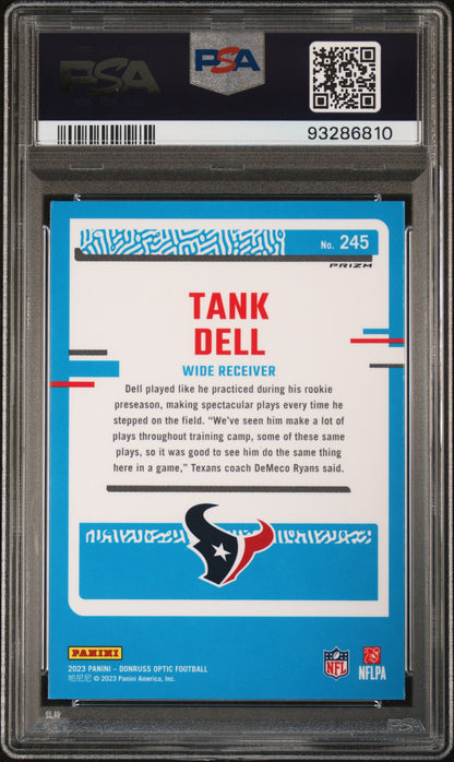 2023 Panini Donruss Optic #245 Tank Dell Purple Shock PSA 10