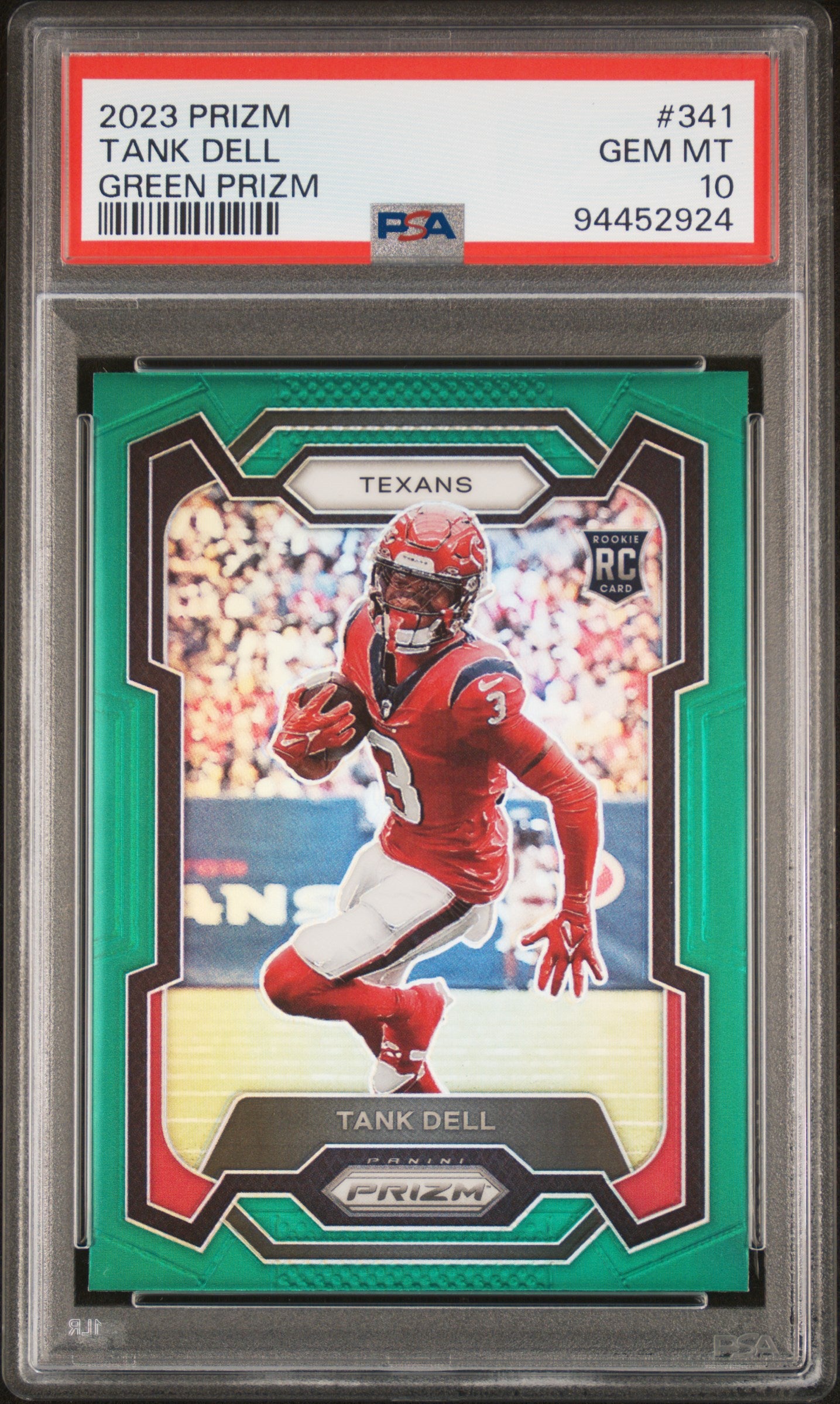 2023 Panini Prizm #341 Tank Dell Green Prizm PSA 10