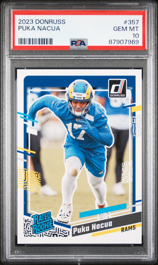 2023 Panini Donruss #357 Puka Nacua PSA 10