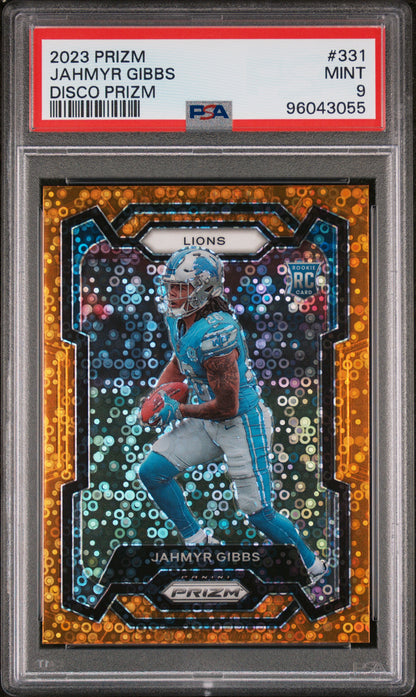 2023 Panini Prizm #331 Jahmyr Gibbs Disco Prizm PSA 9