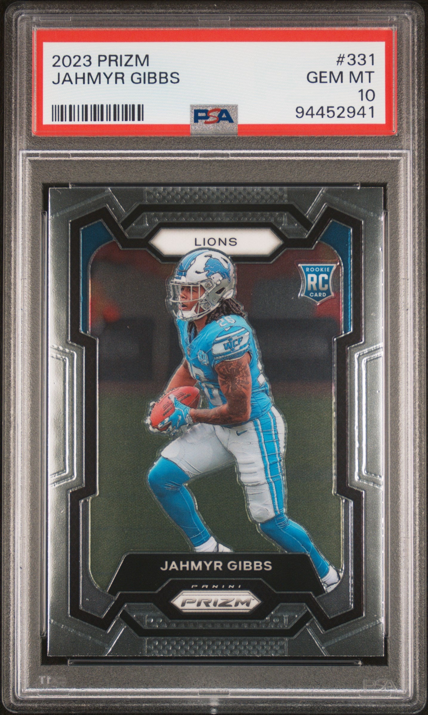 2023 Panini Prizm #331 Jahmyr Gibbs PSA 10