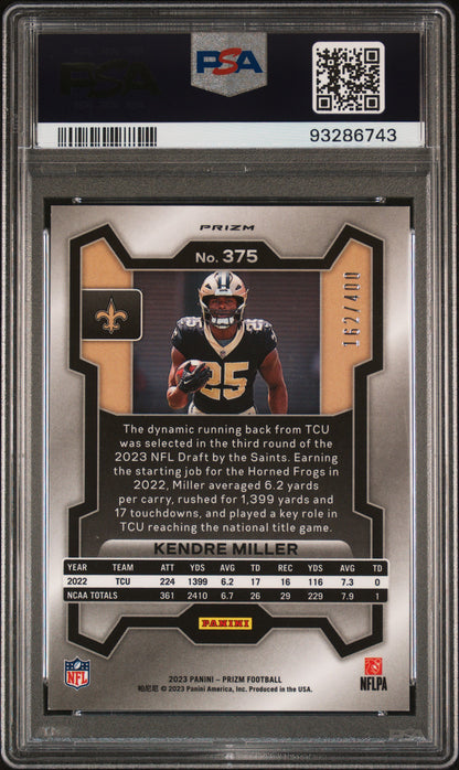 2023 Panini Prizm #375 Kendre Miller Pandora PSA 10