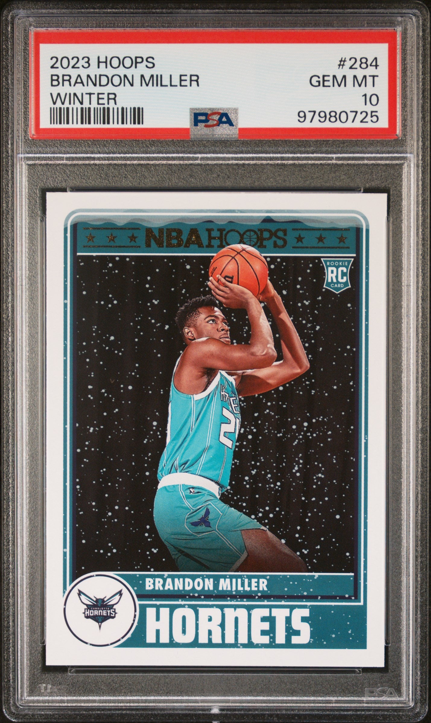 2023 Panini NBA Hoops #284 Brandon Miller Winter PSA 10