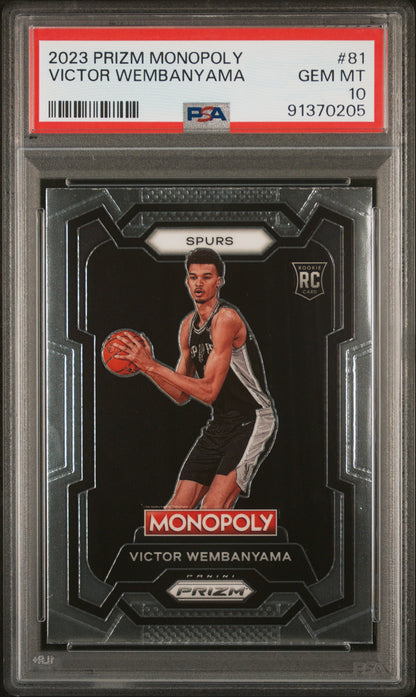 2023 Panini Prizm Monopoly #81 Victor Wembanyama PSA 10