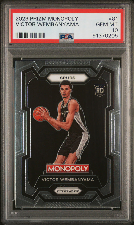 2023 Panini Prizm Monopoly #81 Victor Wembanyama PSA 10