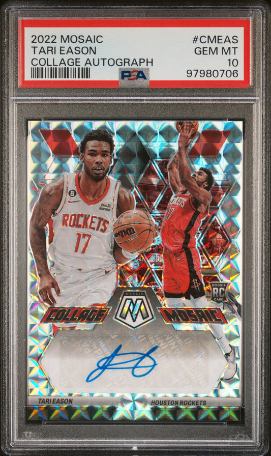 2022 Panini Mosaic Collage Autographs #CMEAS Tari Eason PSA 10