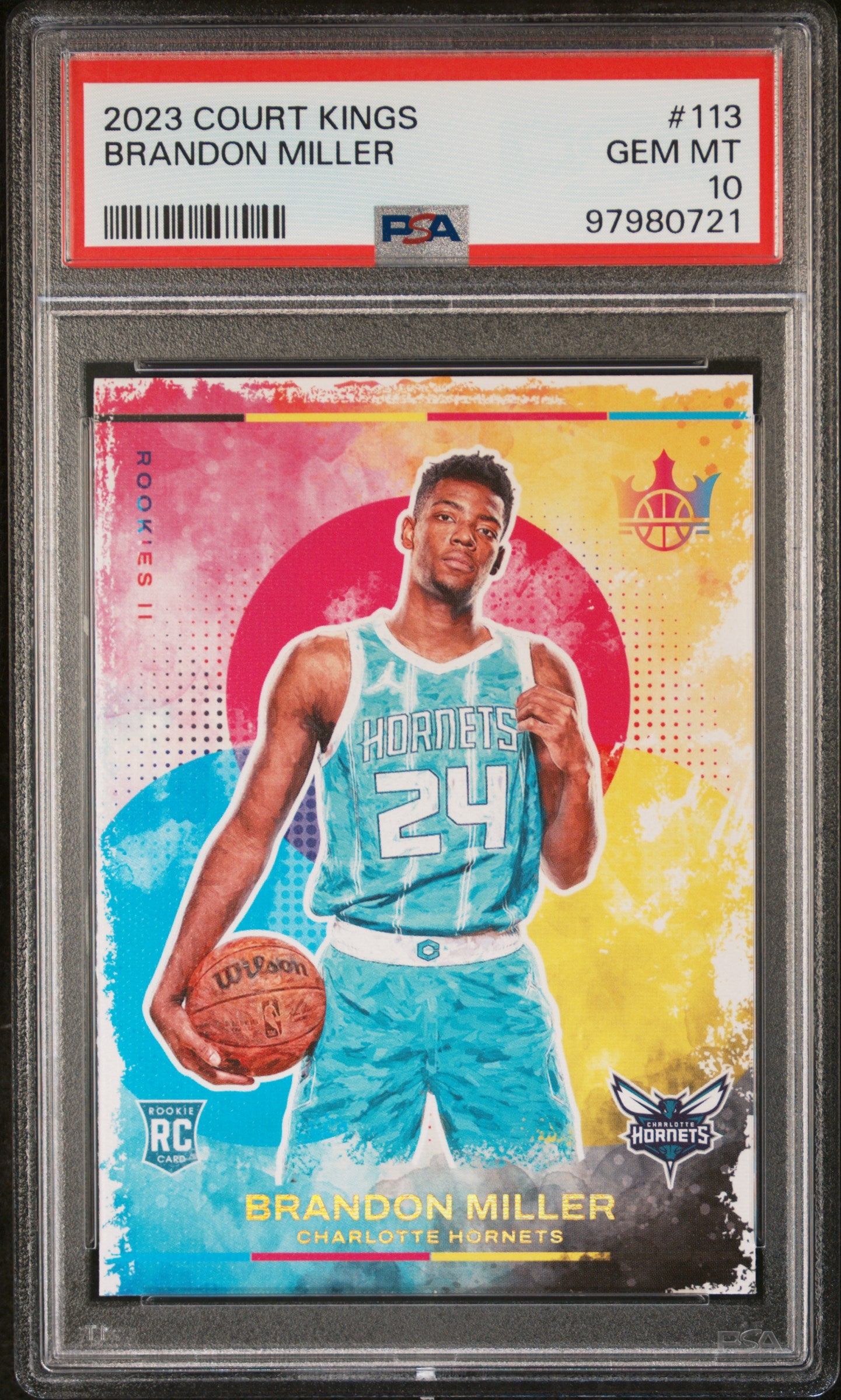 2023 Panini Court Kings #113 Brandon Miller PSA 10