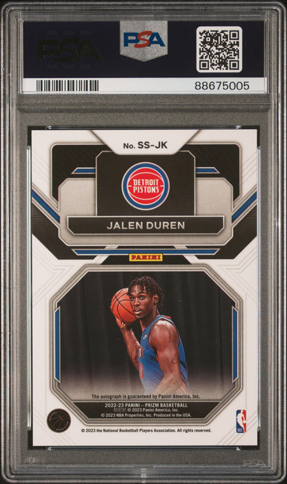 2022 Panini Prizm Sensational Signatures #SSJK Jalen Duren  PSA 10