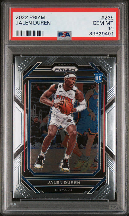 2022 Panini Prizm #239 Jalen Duren PSA 10