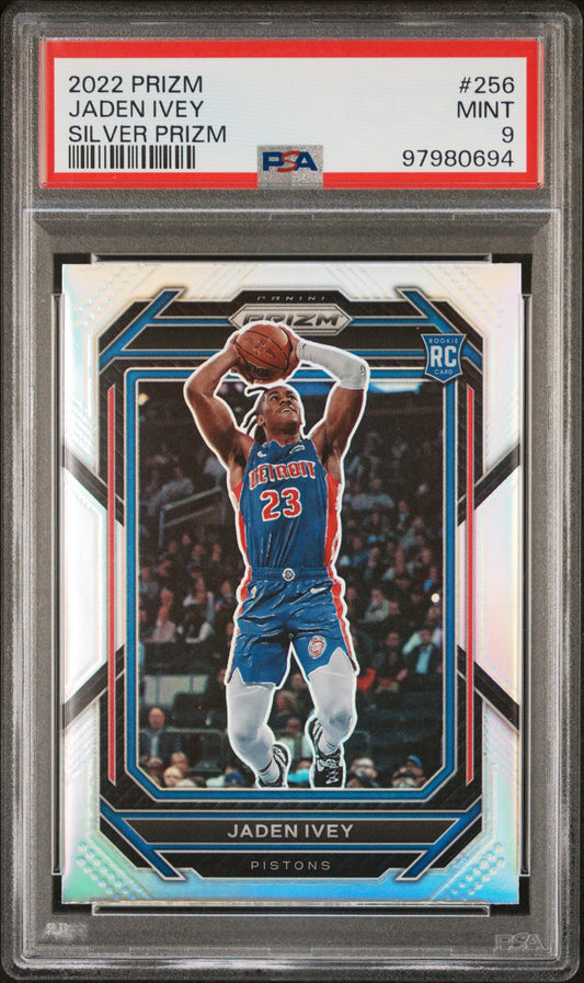 2022 Panini Prizm #256 Jaden Ivey Silver Prizm PSA 9