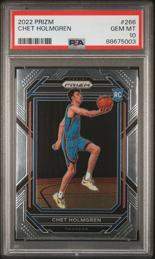 2022 Panini Prizm #266 Chet Holmgren PSA 10