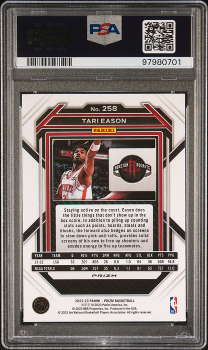 2022 Panini Prizm #258 Tari Eason Silver Prizm PSA 9