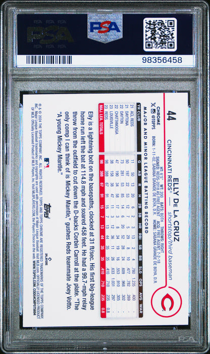 2024 Topps Chrome #44 Elly De La Cruz PSA 10