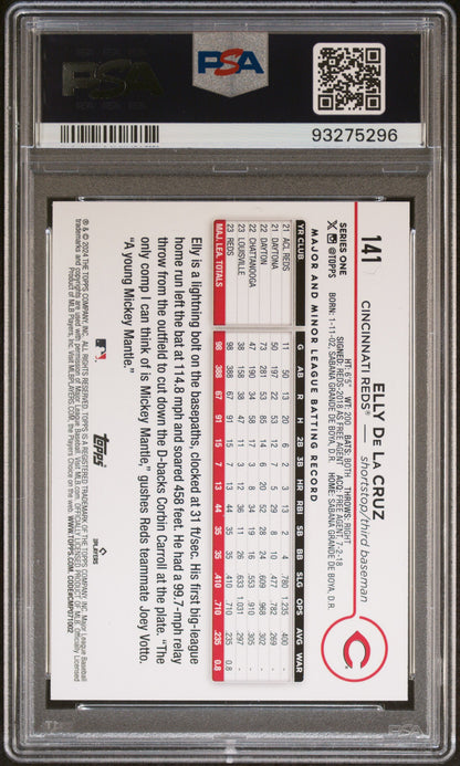2024 Topps #141 Elly De La Cruz Gold Foil PSA 10