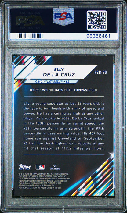 2024 Topps Finest Future So Bright #FSB20 Elly De La Cruz PSA 10