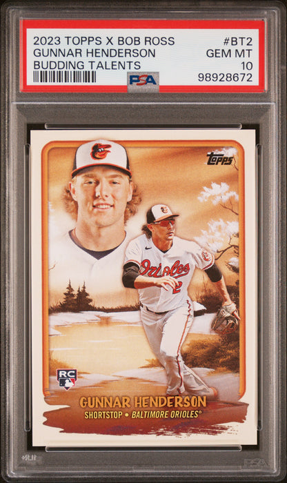2023 Topps X Bob Ross The Joy Of Baseball #BT2 Gunnar Henderson PSA 10