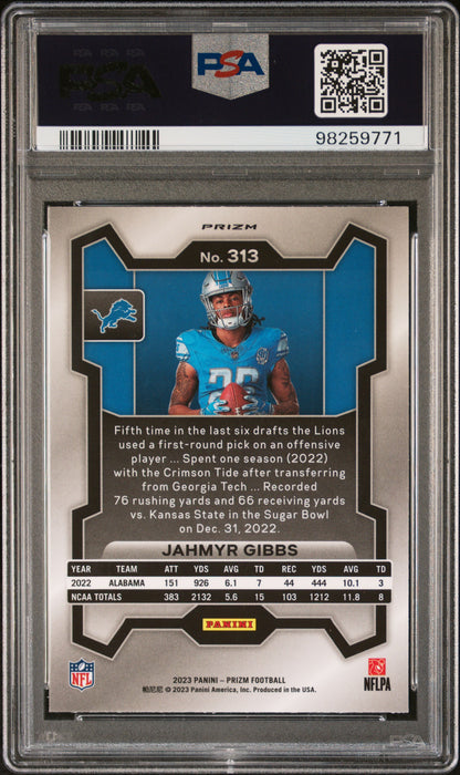 2023 Panini Prizm #313 Jahmyr Gibbs Variation PSA 9 SKU200027
