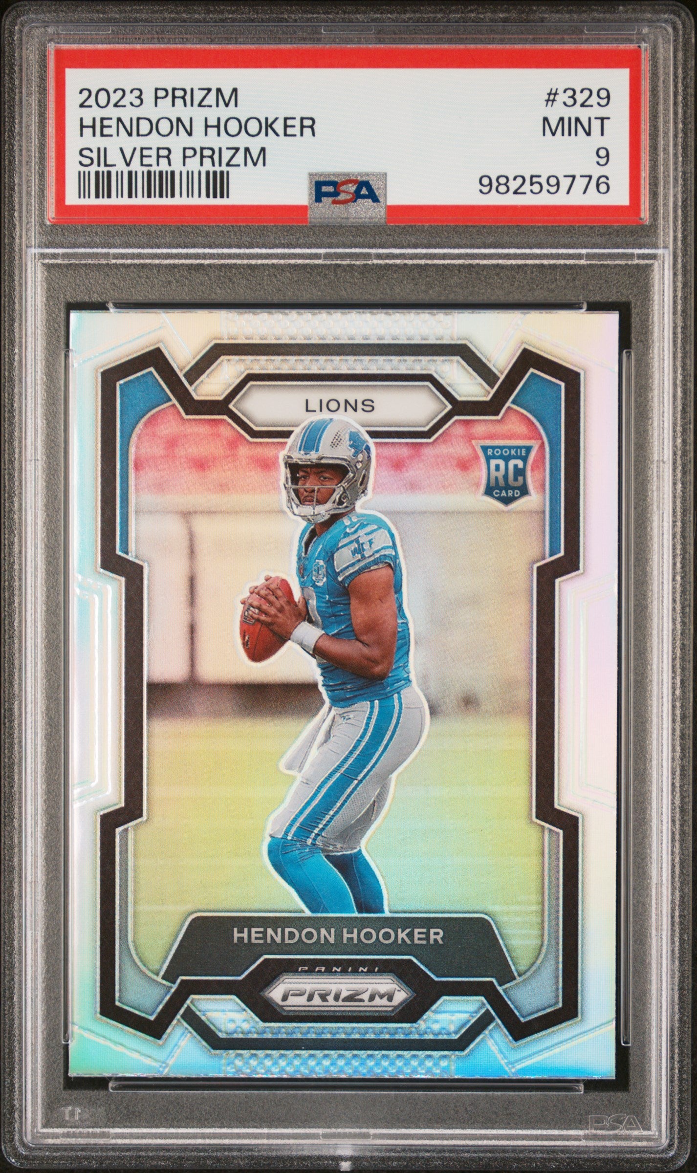 2023 Panini Prizm #329 Hendon Hooker Silver Prizm PSA 9