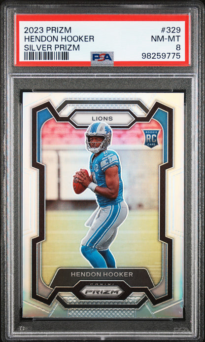 2023 Panini Prizm #329 Hendon Hooker Silver Prizm PSA 8