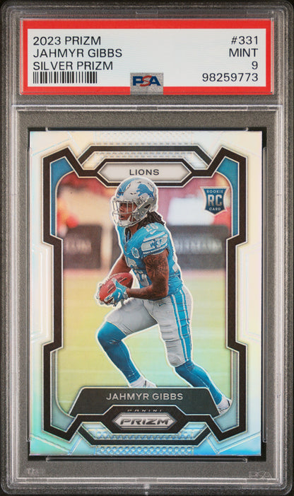2023 Panini Prizm #331 Jahmyr Gibbs Silver Prizm PSA 9