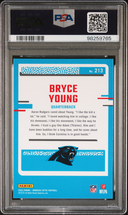 2023 Panini Donruss Optic #213 Bryce Young PSA 9