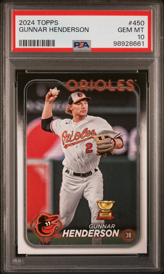 2024 Topps #450 Gunnar Henderson PSA 10