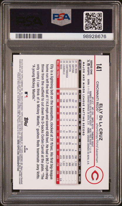 2024 Topps #141 Elly De La Cruz PSA 9