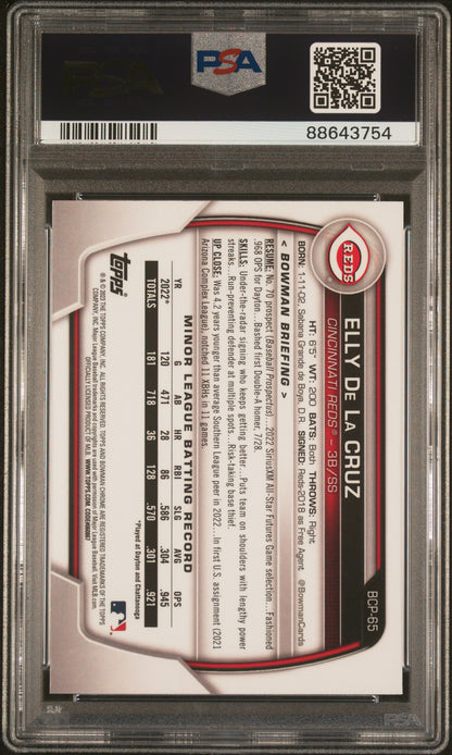 2023 Bowman Mega Box Chrome #65 Elly De La Cruz Chrome PSA 10