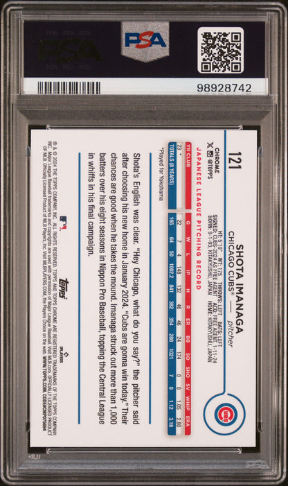 2024 Topps Chrome #121 Shota Imanaga PSA 9