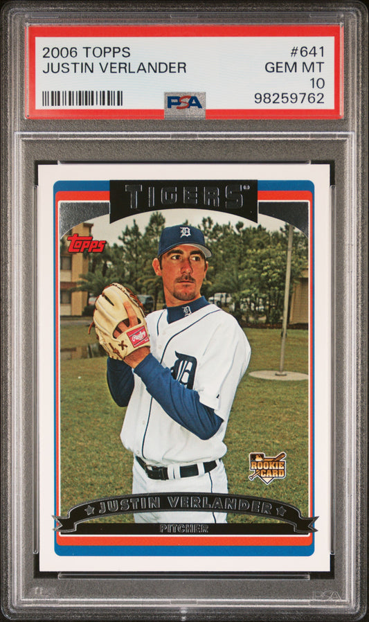2006 Topps #641 Justin Verlander PSA 10