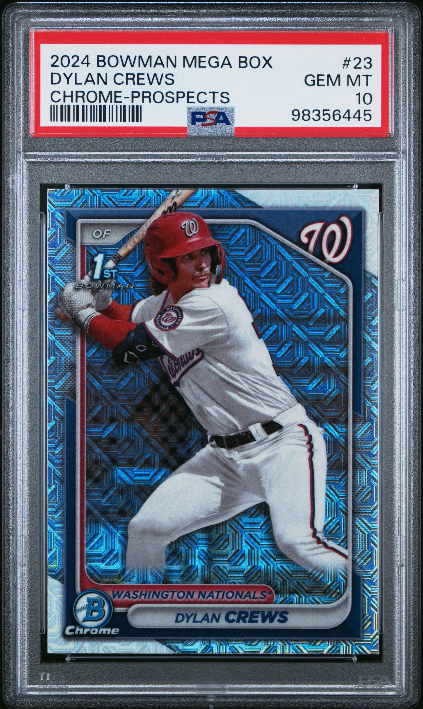 2024 Bowman Mega Box Chrome Prospects #23 Dylan Crews PSA 10 SKU200082