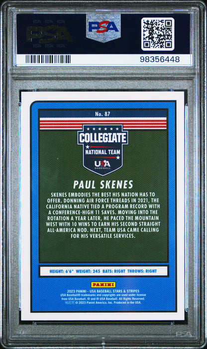 2023 Panini Stars & Stripes Usa #87 Paul Skenes PSA 9