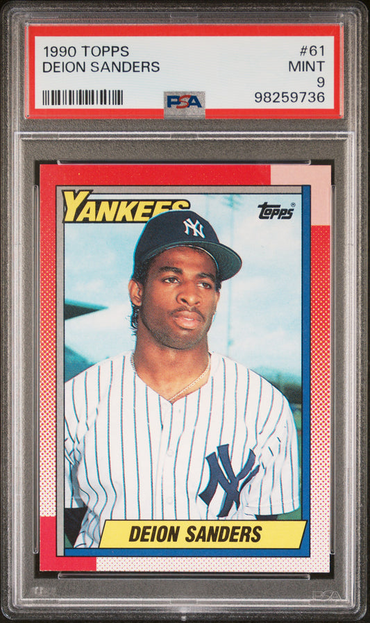 1990 Topps #61 Deion Sanders PSA 9