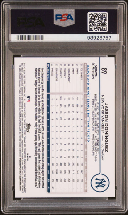2024 Topps Chrome #89 Jasson Dominguez PSA 10