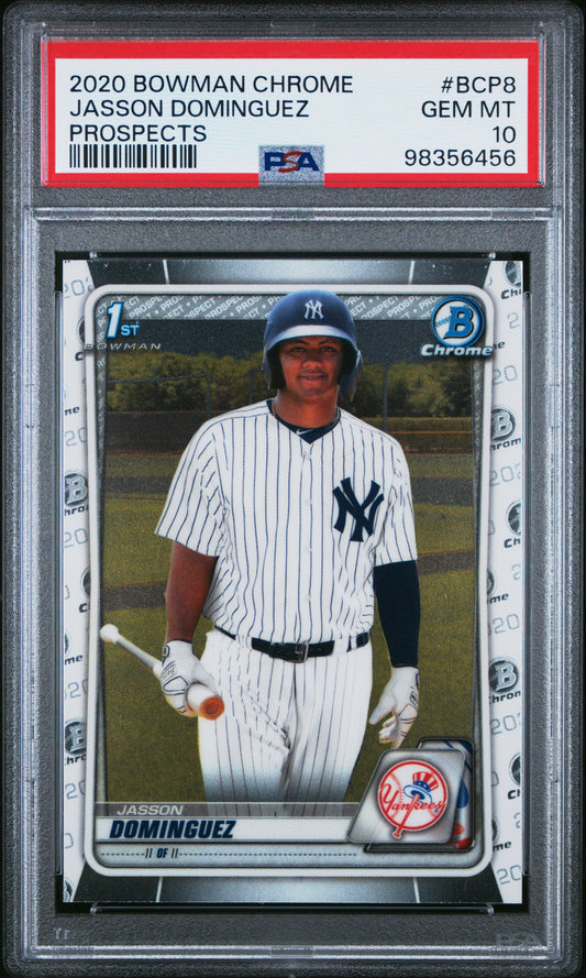 2020 Bowman Chrome Prospects #BCP8 Jasson Dominguez Prospects PSA 10