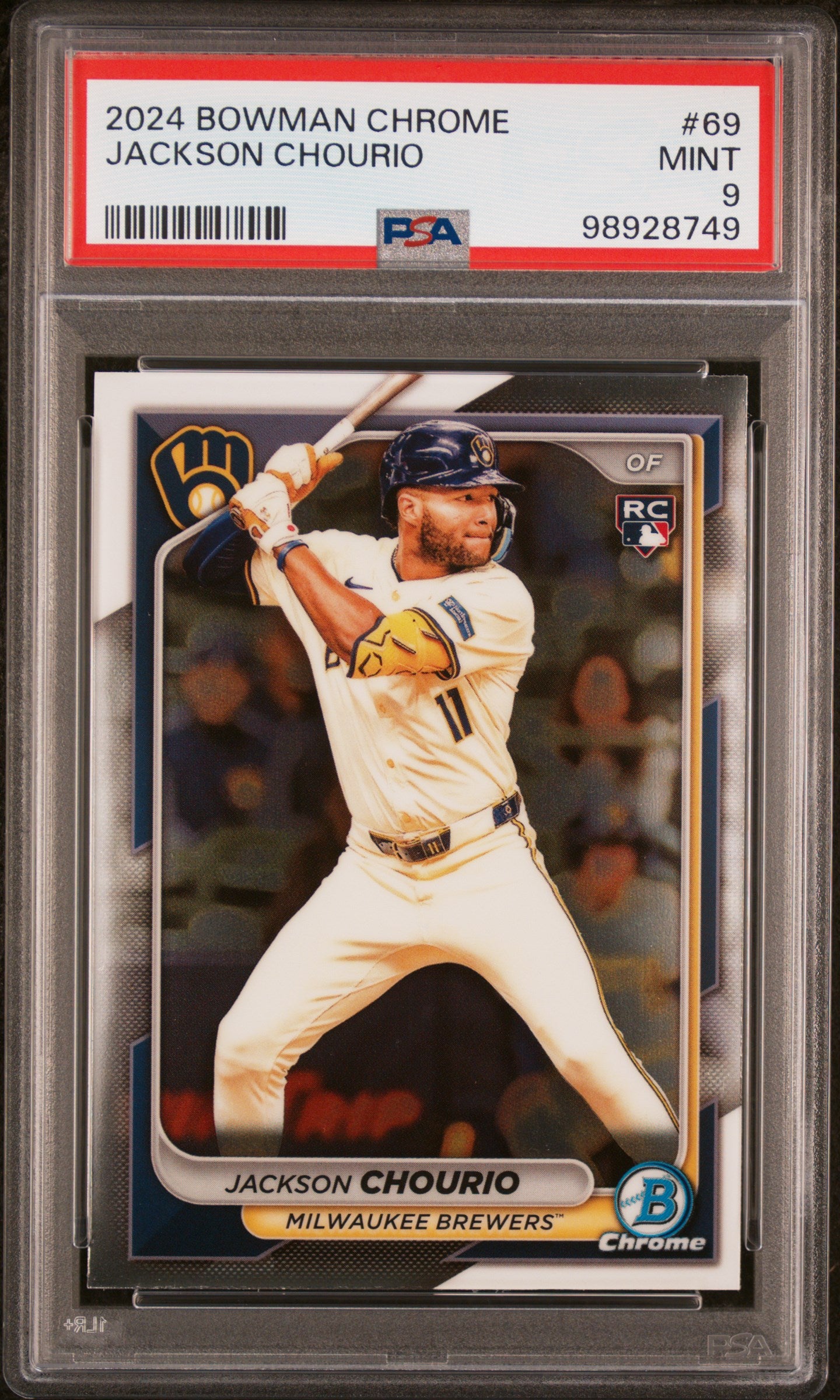 2024 Bowman Chrome #69 Jackson Chourio PSA 9