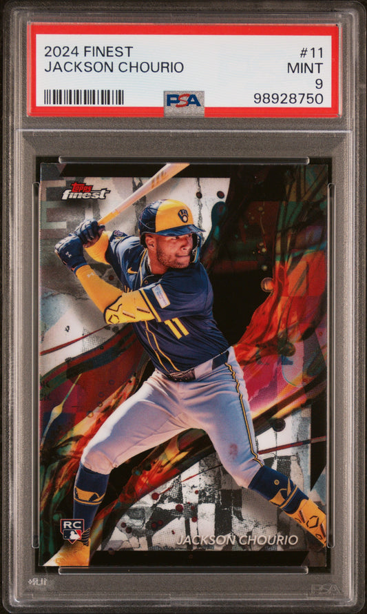 2024 Topps Finest #11 Jackson Chourio PSA 9