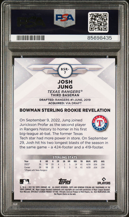2023 Bowman Sterling #BSR7 Josh Jung PSA 10
