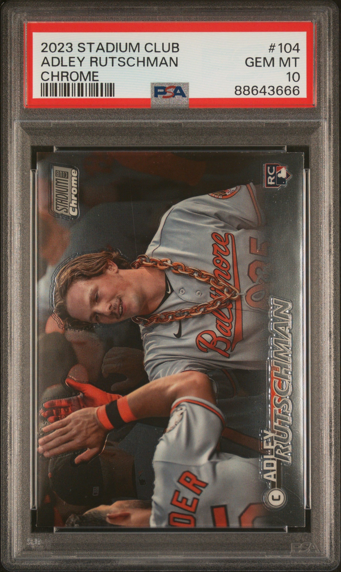 2023 Topps Stadium Club #104 Adley Rutschman Chrome PSA 10