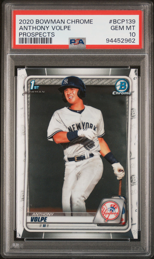 2020 Bowman Chrome Prospects #BCP139 Anthony Volpe Prospects PSA 10