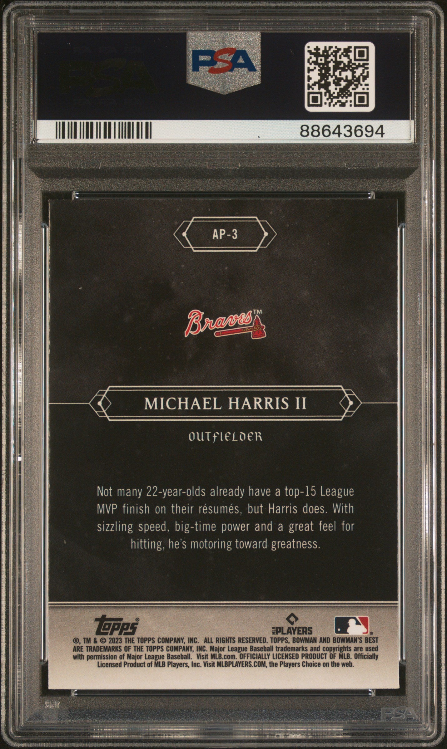 2023 Bowman'S Best Astral Projections #AP3 Michael Harris Ii PSA 10