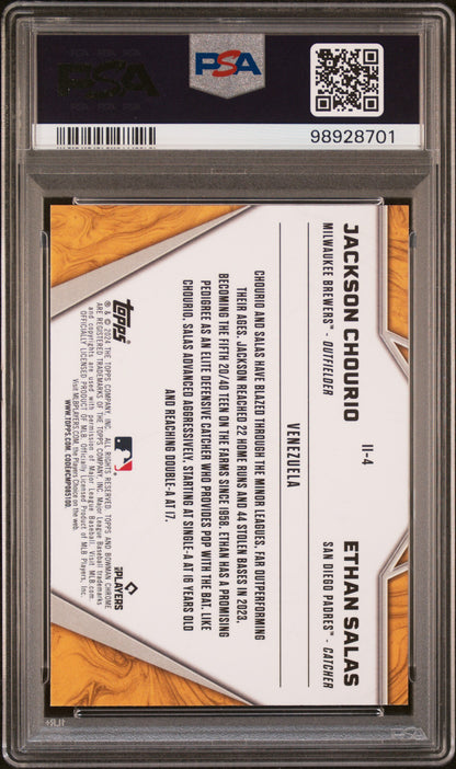 2024 Bowman Chrome International Impact #II4 Chourio/Salas PSA 10