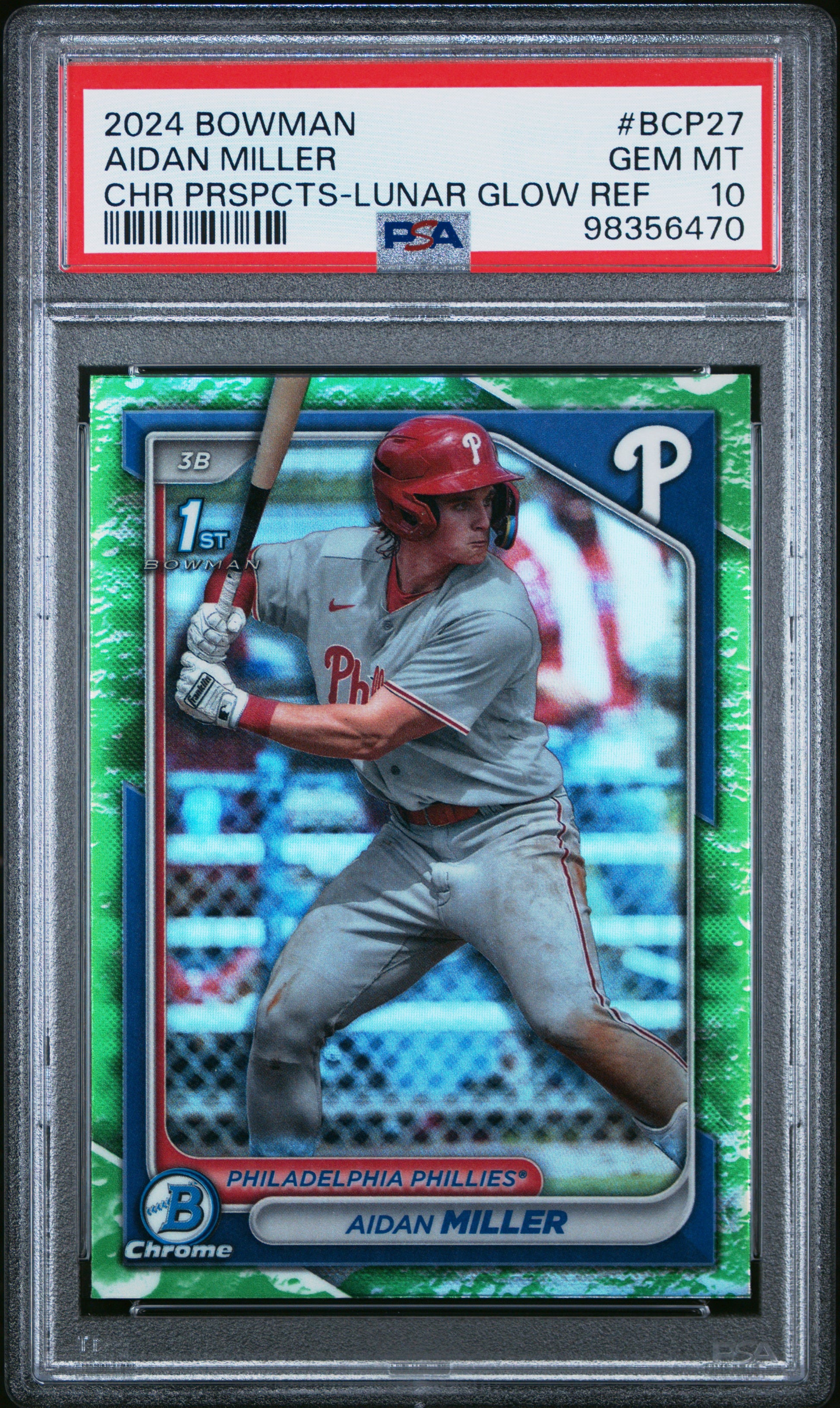 2024 Bowman Chrome Prospects #BCP27 Aidan Miller-Lunar Glow PSA 10
