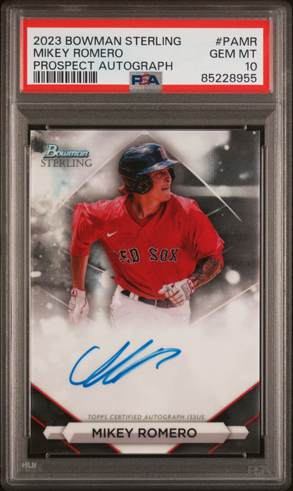 2023 Bowman Sterling Prospect Autographs #PAMR Mikey Romero PSA 10