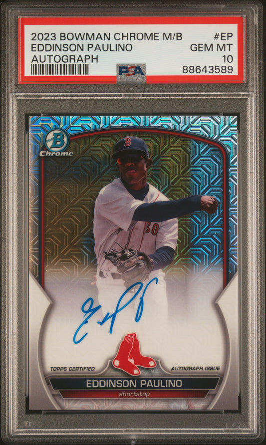 2023 Bowman Chrome Mega Box Autographs #EP Eddinson Paulino PSA 10