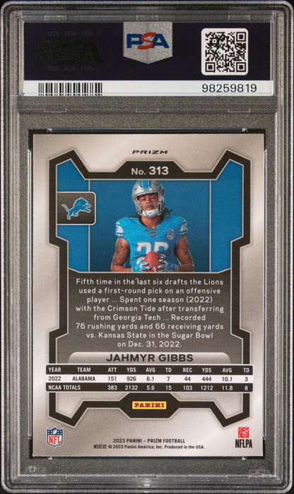 2023 Panini Prizm #313 Jahmyr Gibbs Variation PSA 9