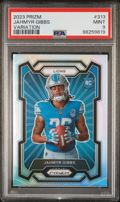 2023 Panini Prizm #313 Jahmyr Gibbs Variation PSA 9
