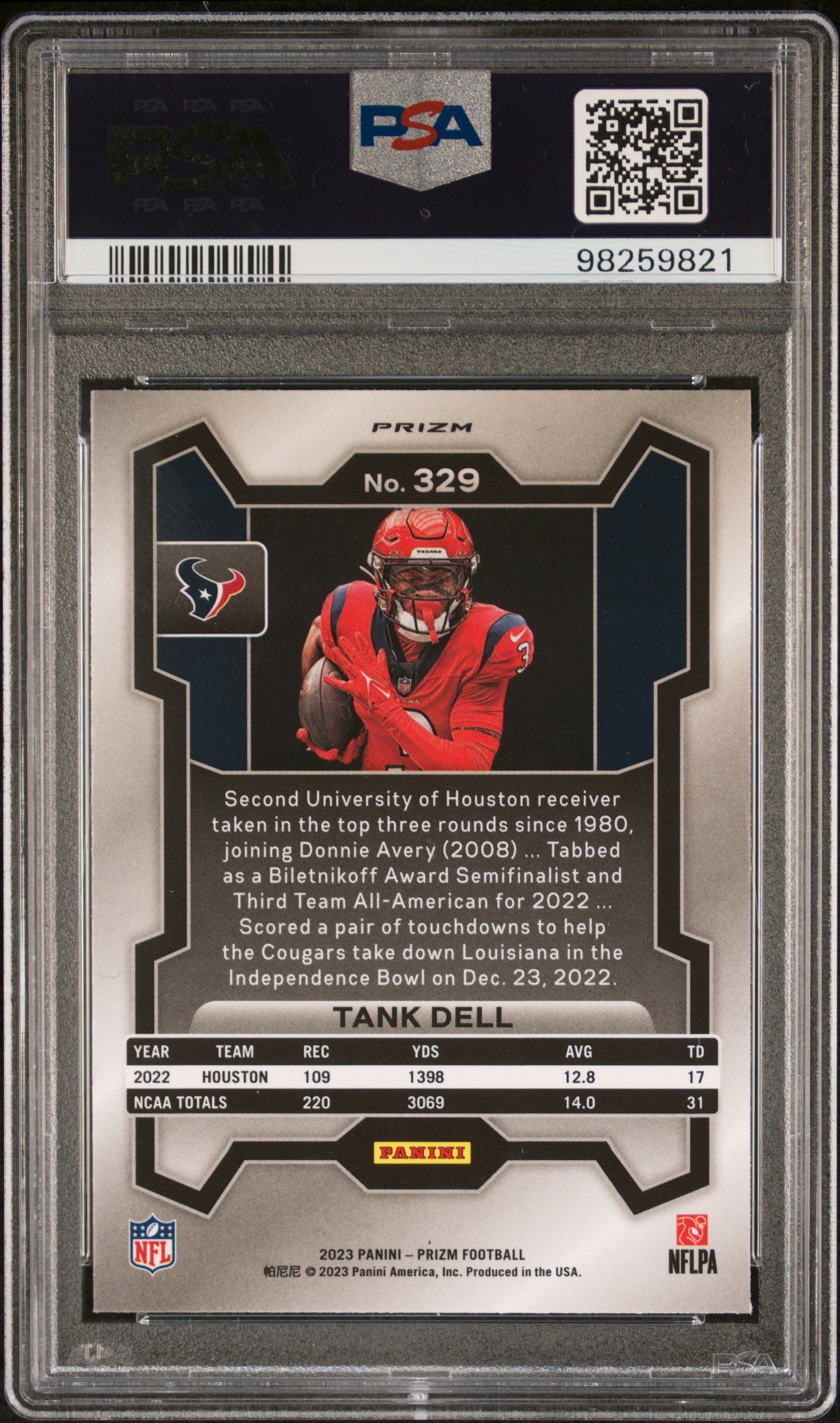 2023 Panini Prizm #329 Tank Dell Variation PSA 9